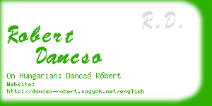 robert dancso business card