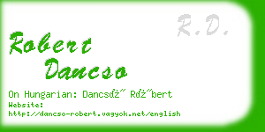 robert dancso business card